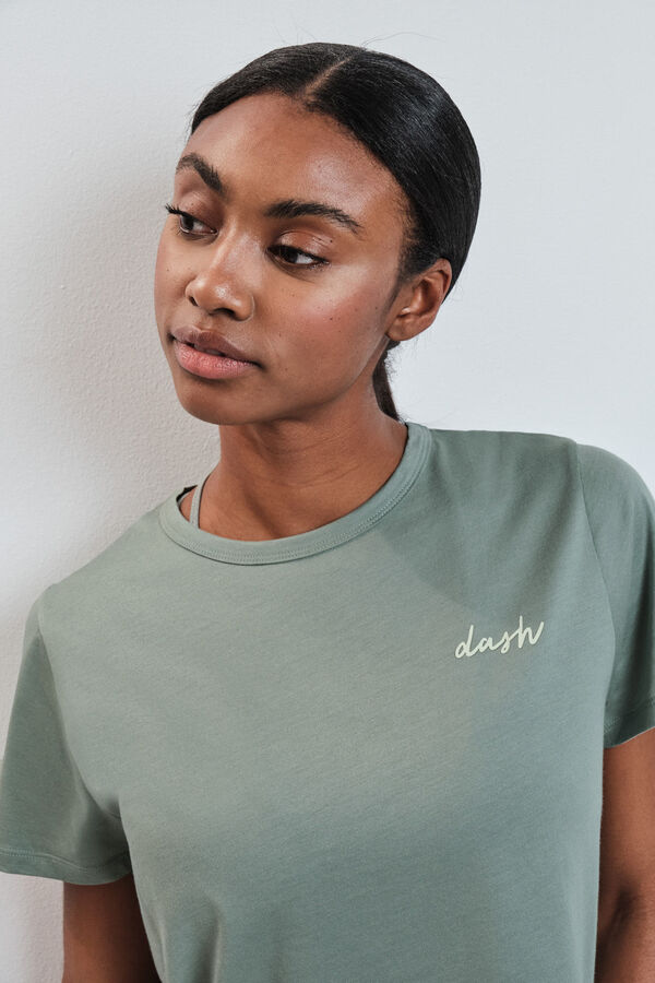 Dash and Stars Playera manga corta extra suave verde verde
