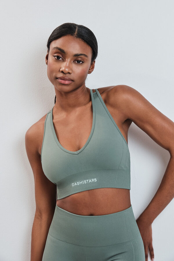 Dash and Stars Brasier deportivo SEAMLESS COMFORT verde verde