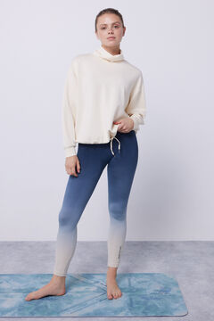 Dash and Stars Sudadera tacto suave blanca beige