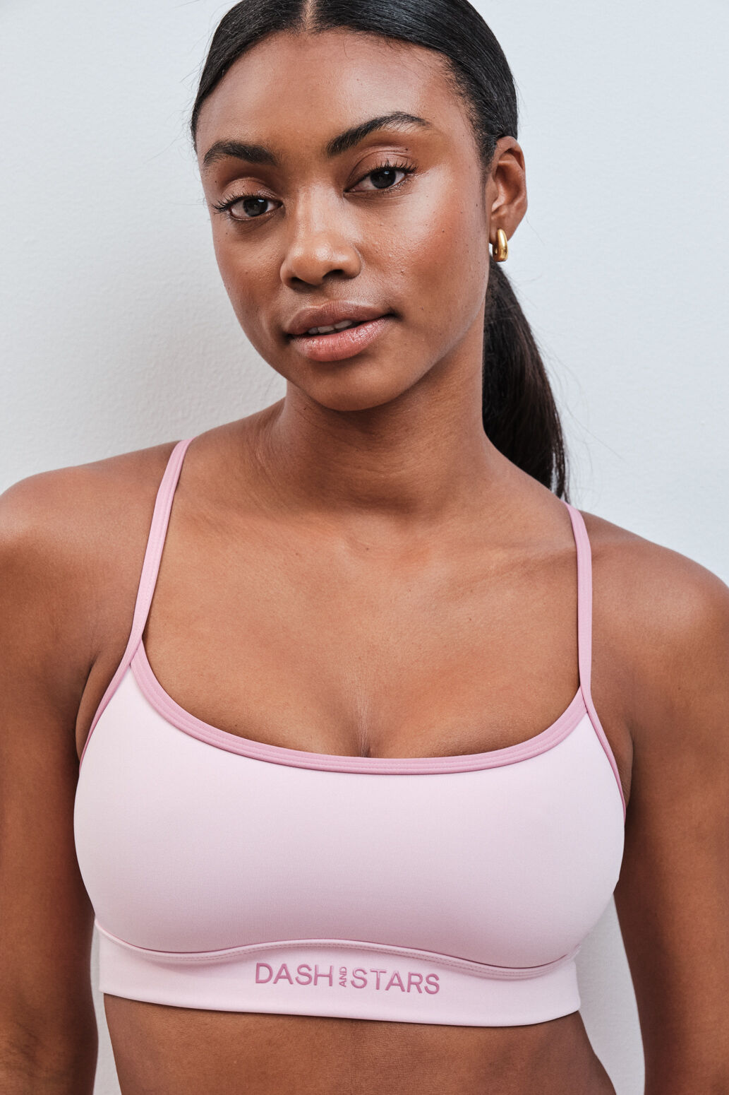 Dash and Stars Brasier deportivo 4D Stretch rosa