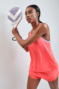 Dash and Stars Playera sin mangas cuello halter roja