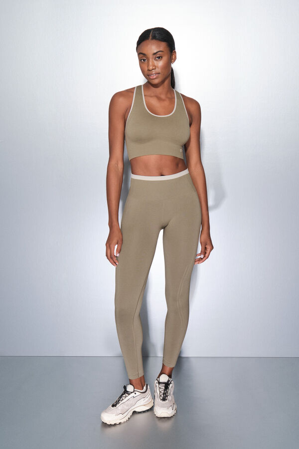 Dash and Stars Brasier deportivo caqui SEAMLESS COMFORT verde