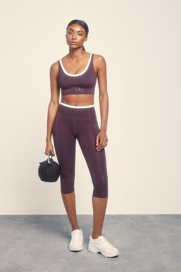 Dash and Stars Leggings 4D STRETCH pirata morado rosa