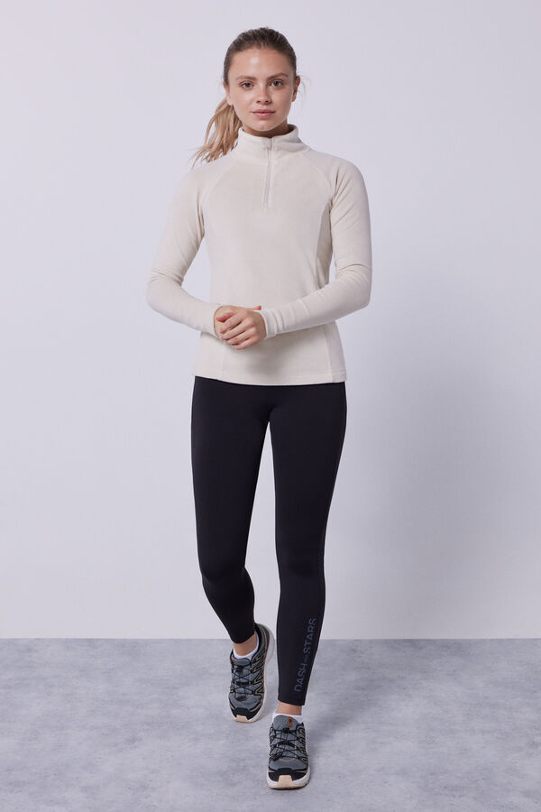 Dash and Stars Forro polar beige café