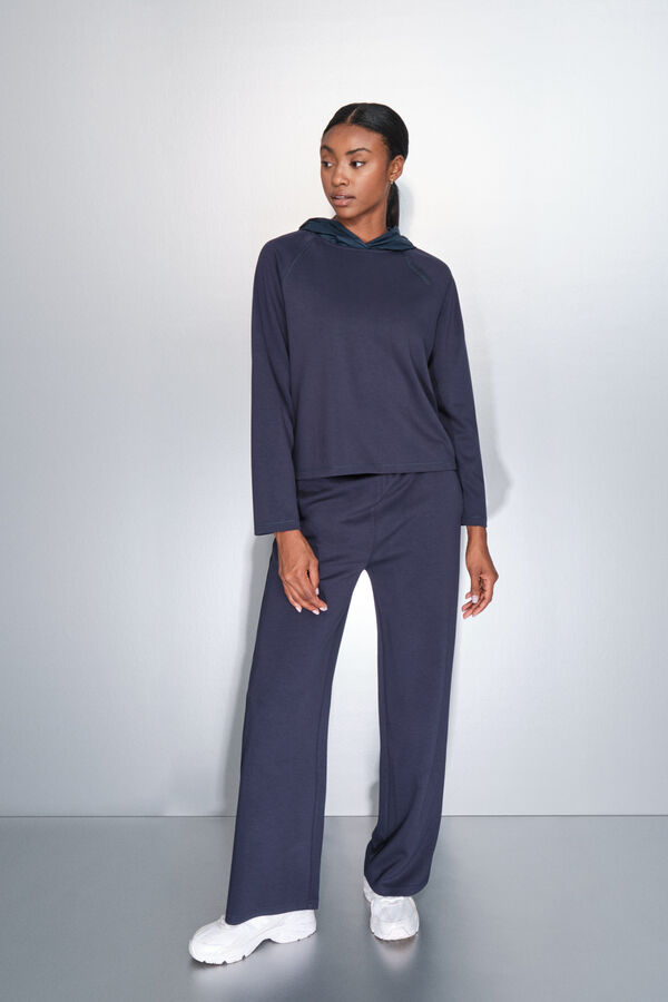 Dash and Stars Sudadera azul oscuro de soft touch azul