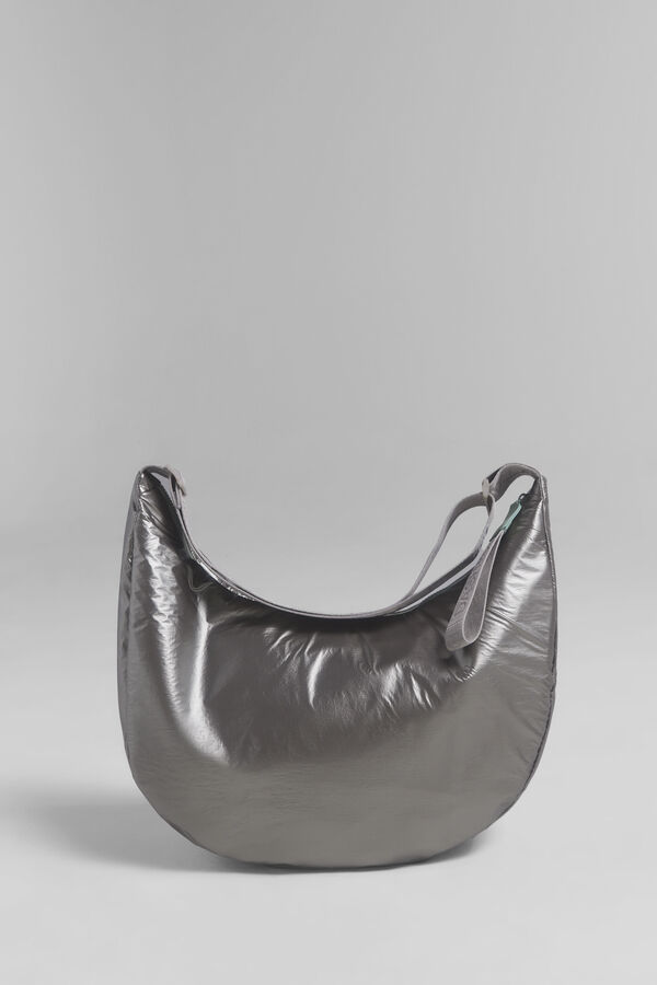 Dash and Stars Bolsa grande t&eacute;cnica suave plateada estampado