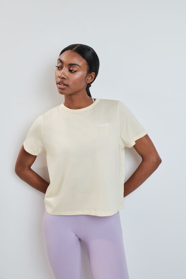 Dash and Stars Playera manga corta extra suave amarilla amarillo