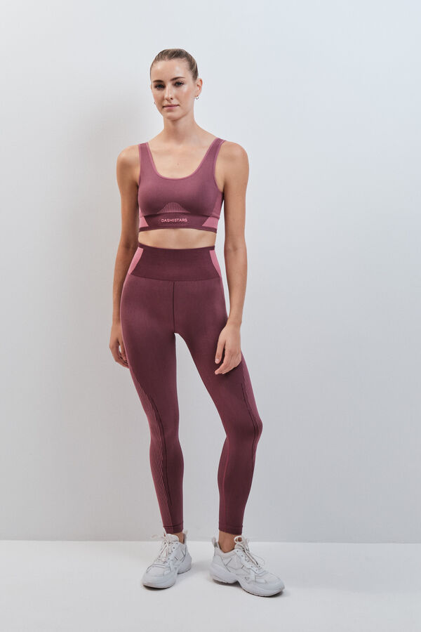 Dash and Stars Brasier deportivo SEAMLESS COMFORT burgundy p&uacute;rpura