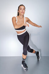Dash and Stars Pantalón legging piratas blancos y negros 4D STRETCH negro