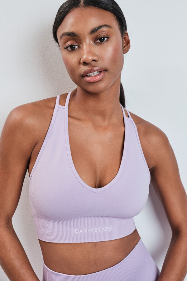 Dash and Stars Brasier deportivo SEAMLESS COMFORT lila morado/lila