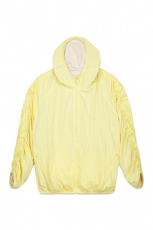 Dash and Stars Chamarra ligera reversible con capucha amarilla estampado