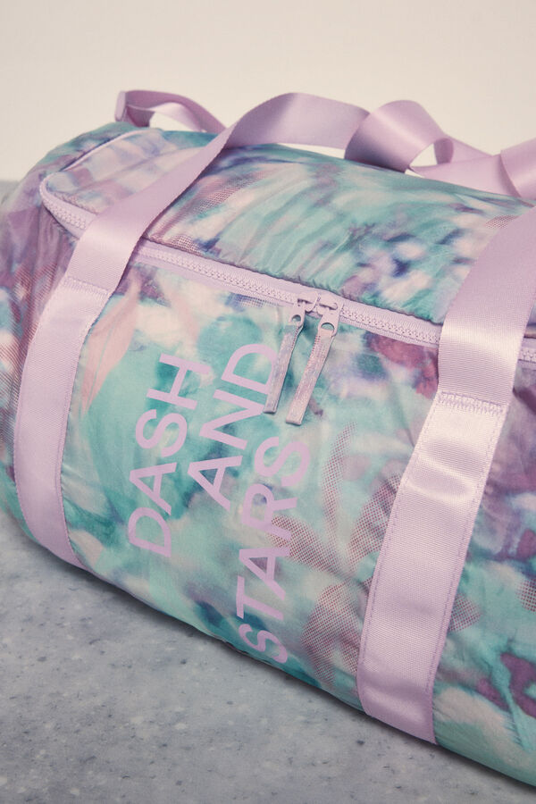 Dash and Stars Bolsa deporte packable nylon print verde