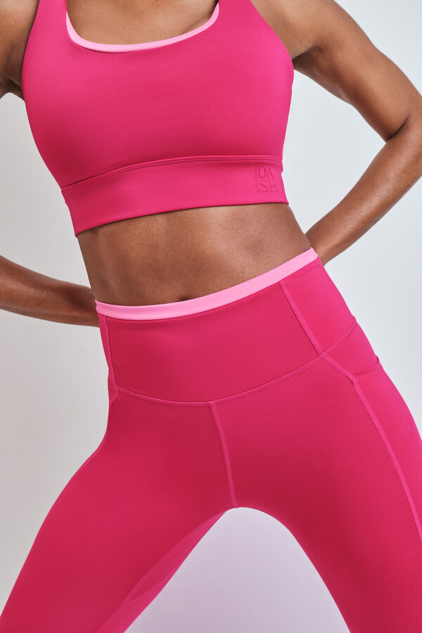 Dash and Stars Leggings cortos 4D STRETCH rosa rosa