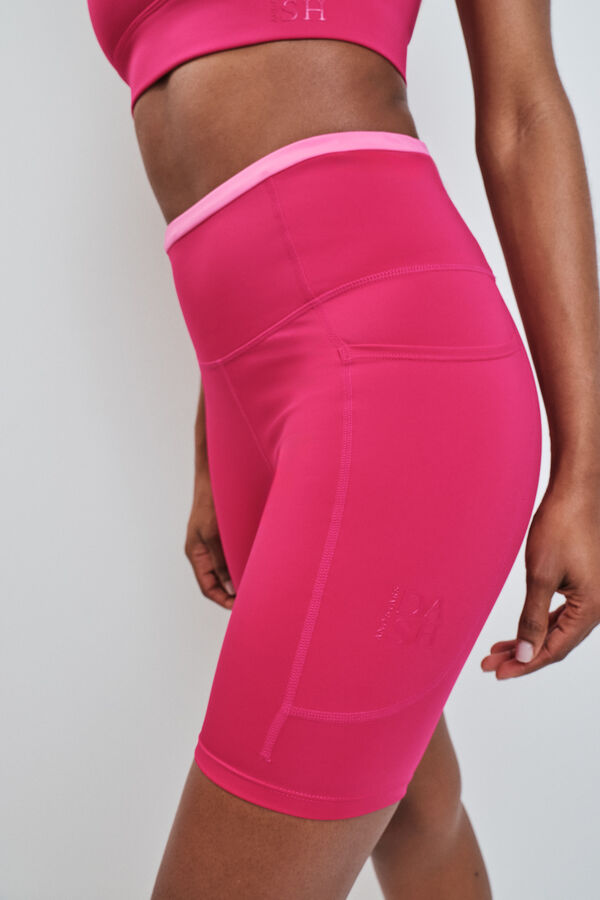 Dash and Stars Leggings ciclista 4D STRETCH rosa rosa