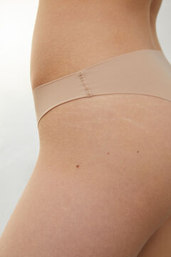 Dash and Stars Pack de 2 panties brasileñas cortadas a láser en color nude café