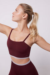 Dash and Stars Sujetador deportivo granate Seamless Comfort púrpura