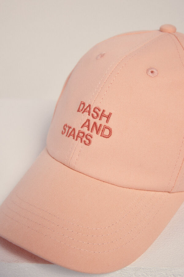 Dash and Stars Gorra algodón logo bordado rojo