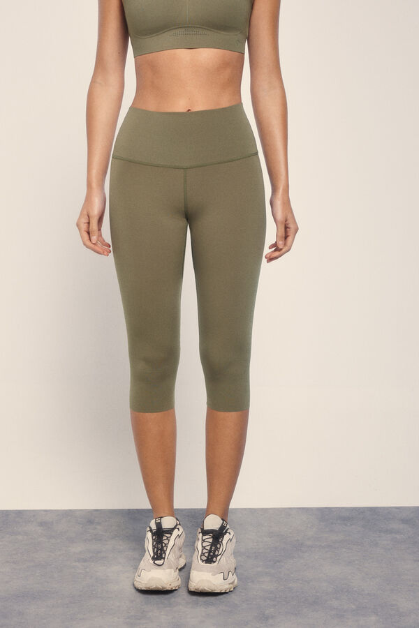 Dash and Stars Leggings COMPRESSIVE pirata caqui estampado