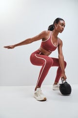 Dash and Stars Leggings largos 4D STRETCH burgundy p&uacute;rpura