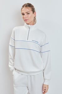 Dash and Stars Chamarra cuello alto cierre blanca