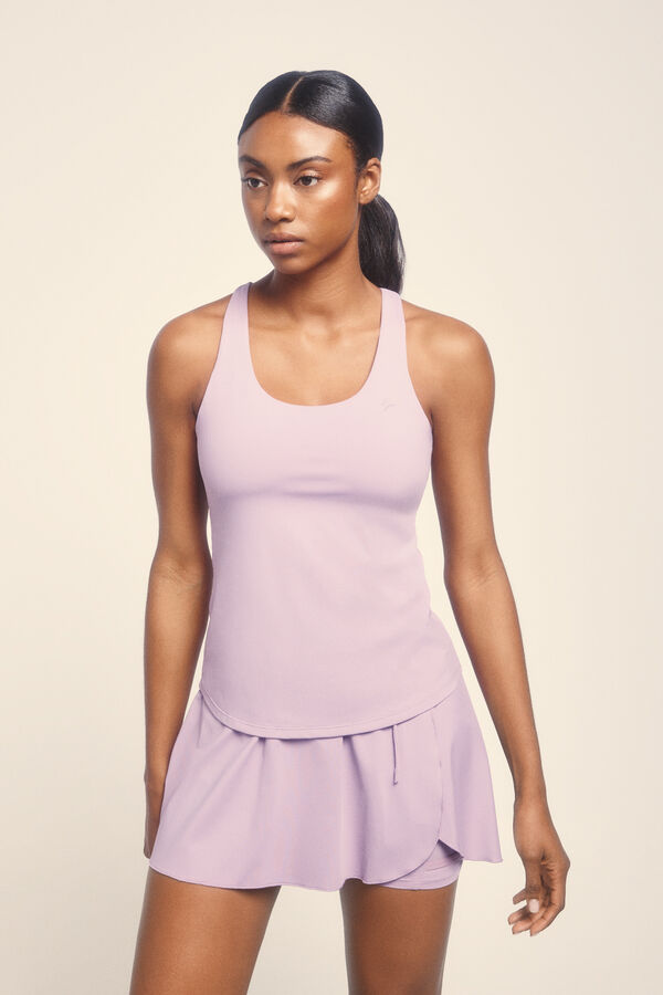 Dash and Stars Camiseta sin mangas entallada lila morado/lila