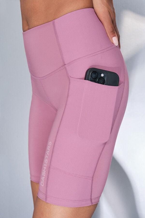 Dash and Stars Pantalón legging de ciclismo rosas 4D STRETCH rosa