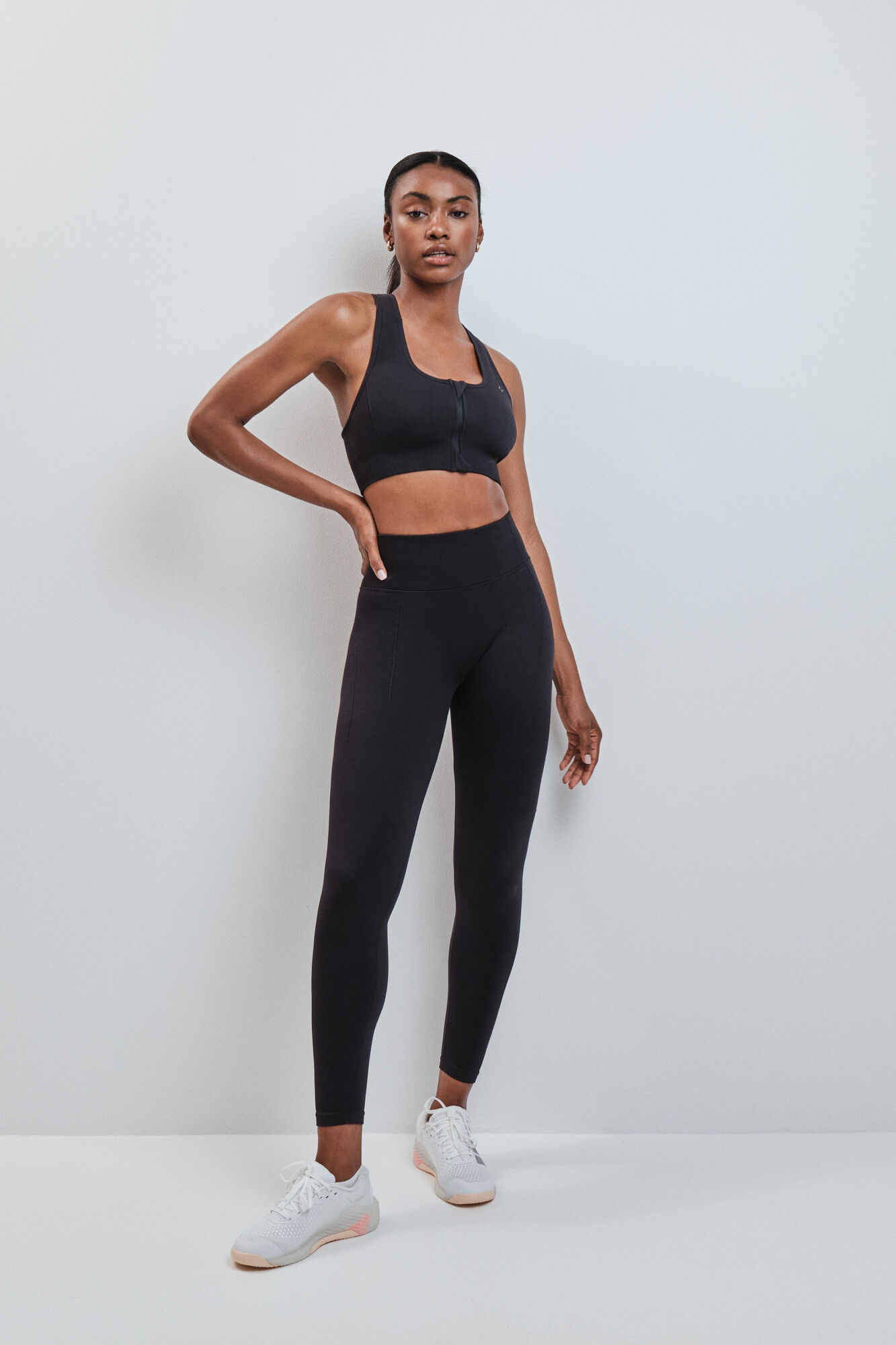 Dash and Stars Legging largo negro SEAMLESS FIT