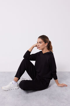 Dash and Stars Sudadera capucha tacto suave negro negro