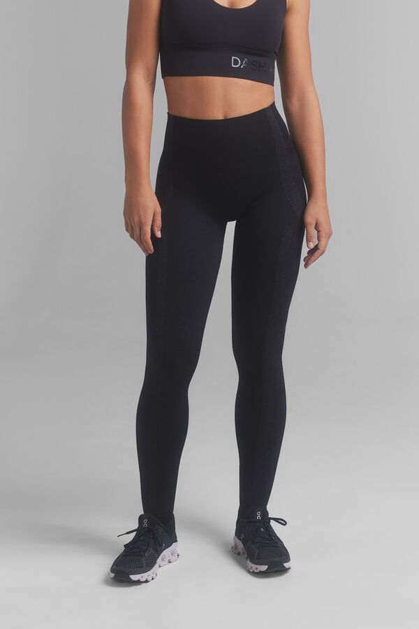 Dash and Stars Leggings negros Seamless Fit negro