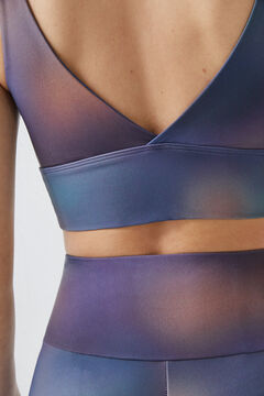 Dash and Stars Sujetador deportivo boreal 4D Stretch azul