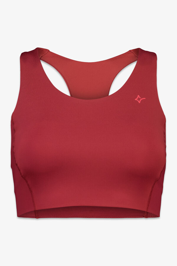 Dash and Stars Brasier deportivo 4D Stretch color granate burdeos