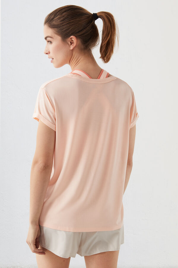 Dash and Stars Playera LENZING™ TENCEL™ naranja rojo