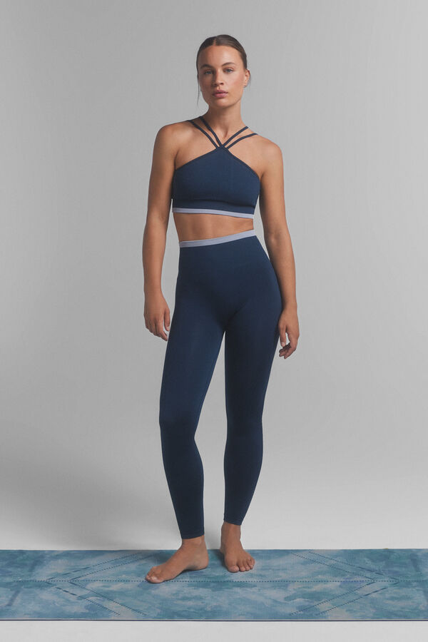 Dash and Stars Leggings SEAMLESS COMFORT azul. Special collab @ffitcoco azul