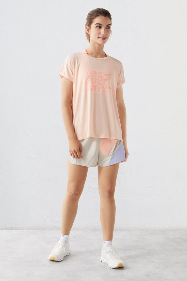 Dash and Stars Playera LENZING™ TENCEL™ naranja rojo