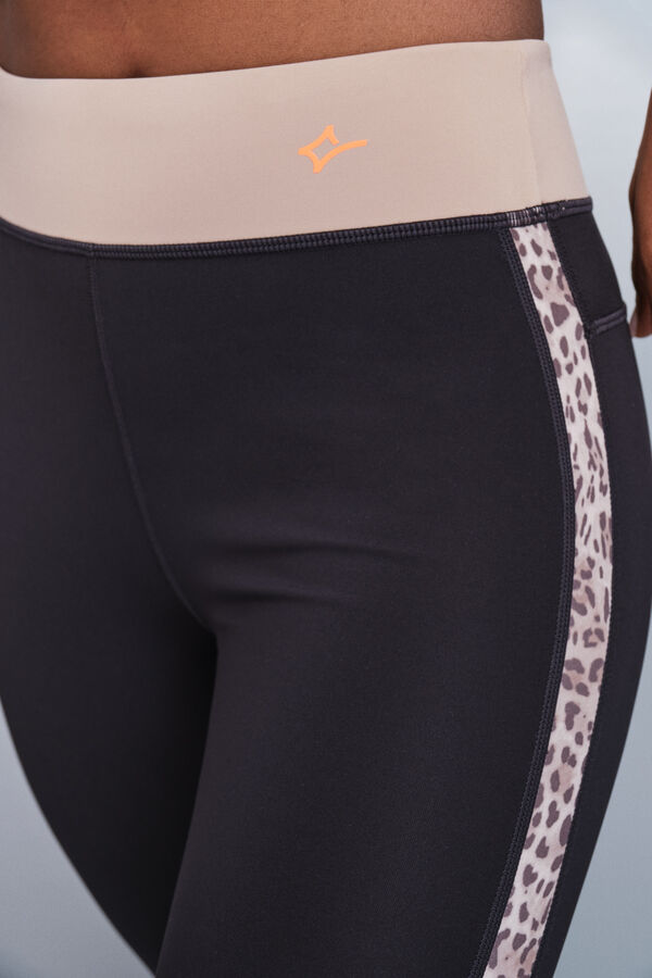 Dash and Stars Pantalón legging negros con estampado animal 4D STRETCH negro