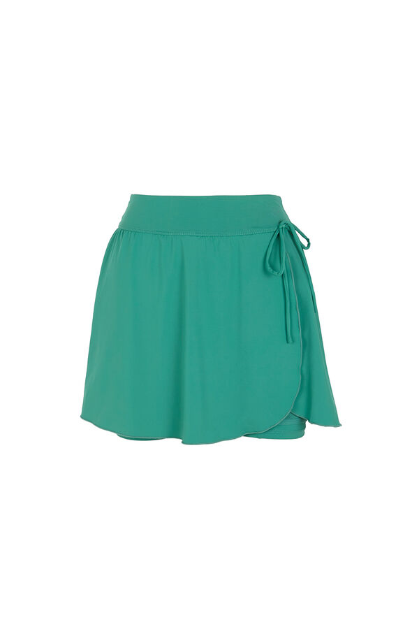 Dash and Stars Falda microfibra verde malla interior verde