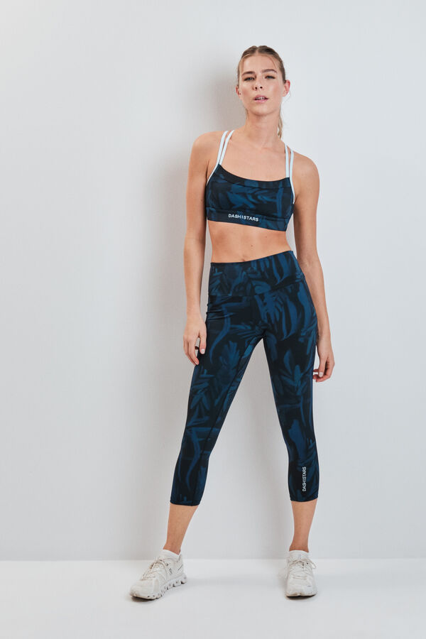 Dash and Stars Brasier deportivo estampado 4D STRECTH verde verde