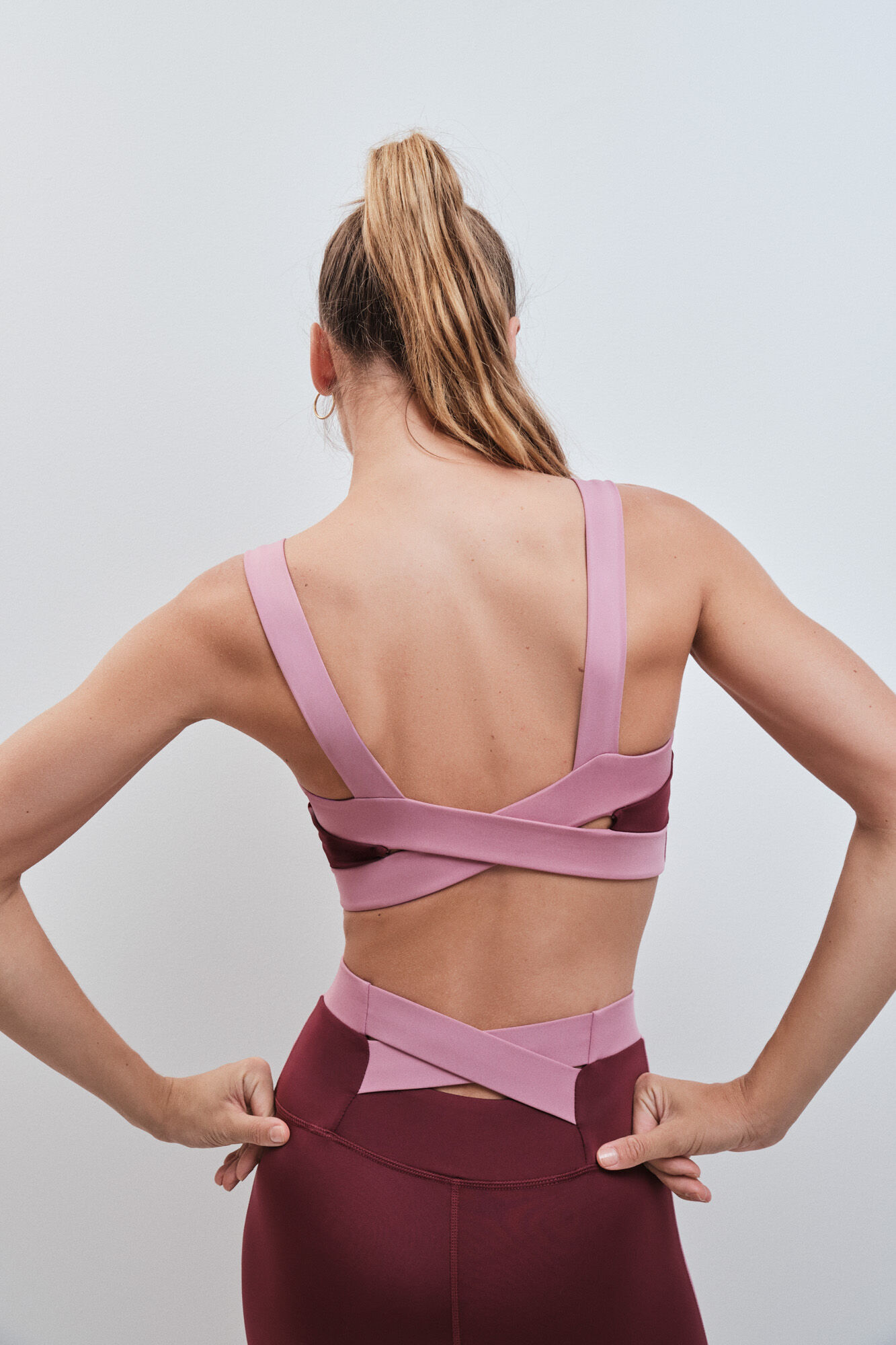 Dash and Stars Brasier deportivo bandeau 4D Stretch burgundy