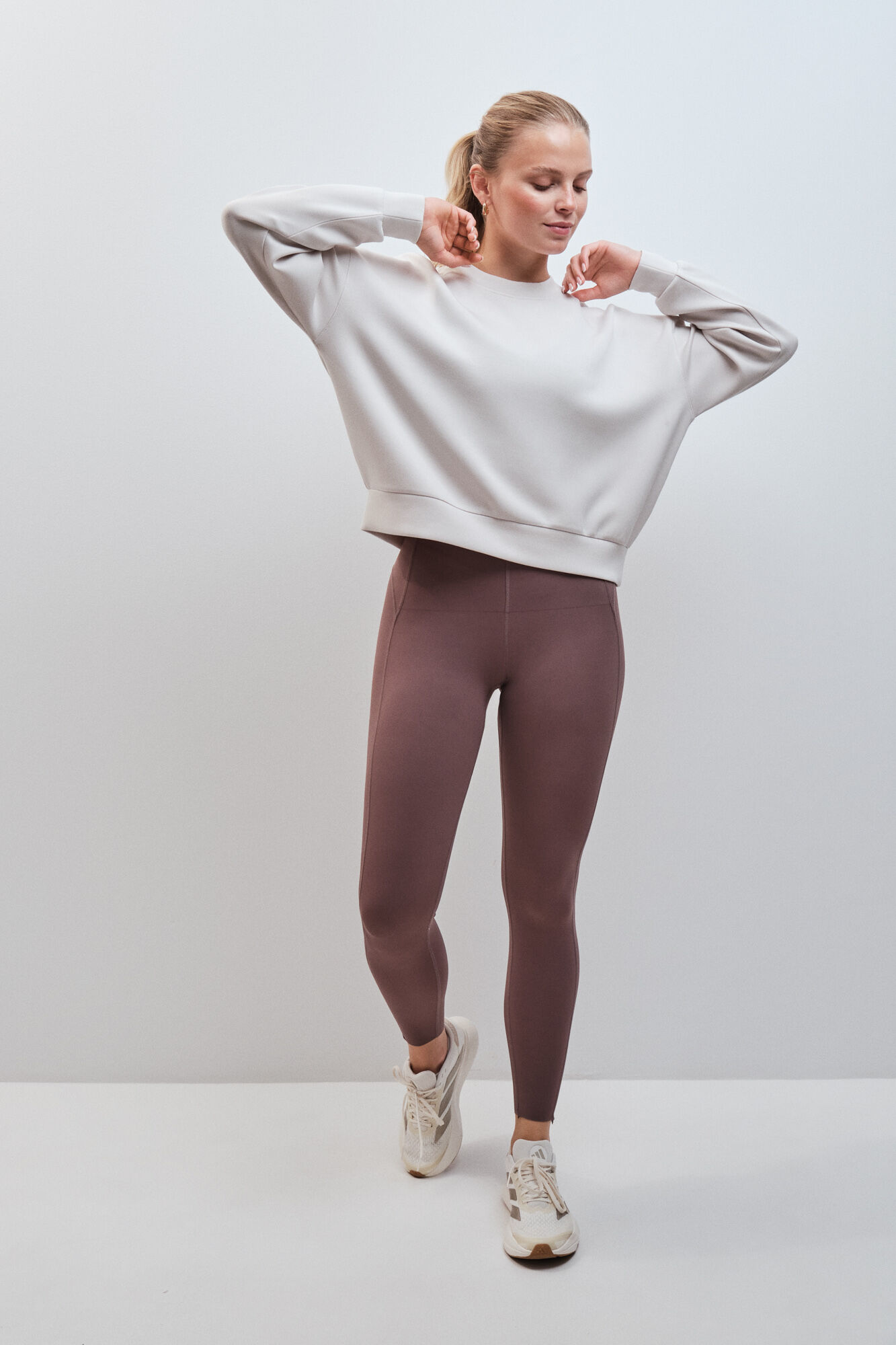 Dash and Stars Legging COMPRESSIVE largo marr&oacute;n