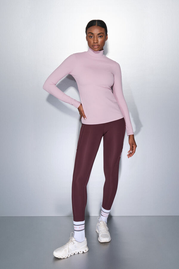 Dash and Stars Playera de manga larga rosa chicle rosa