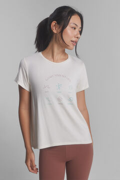 Dash and Stars Camiseta fluida modal marfil beige