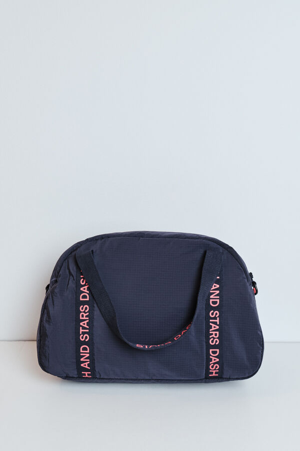 Dash and Stars Bolsa de deporte acolchada de nylon gris