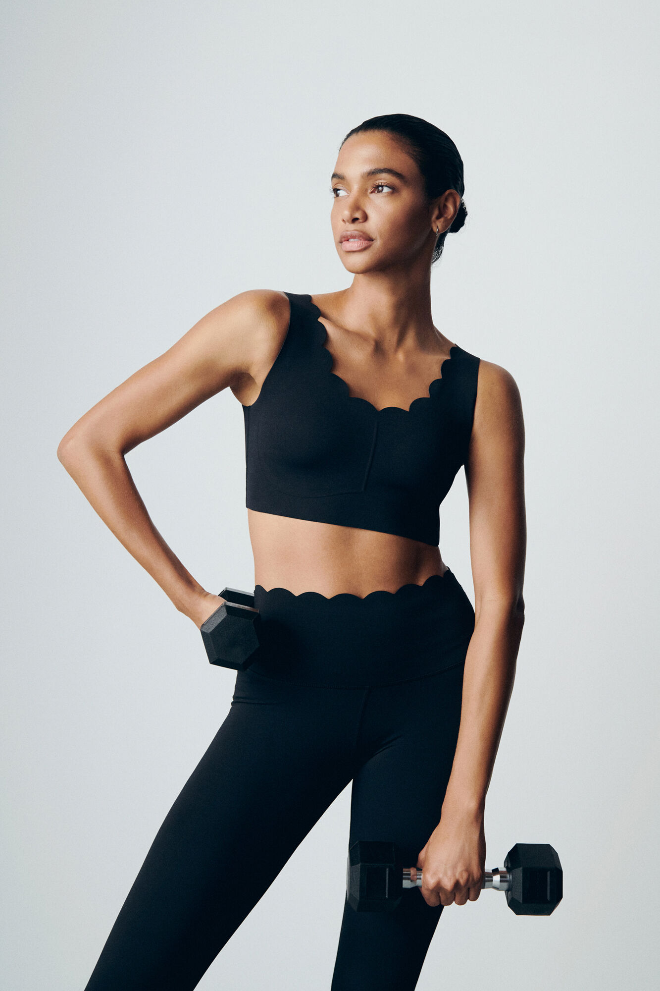 Dash and Stars Brasier deportivo negro COMPRESIVO