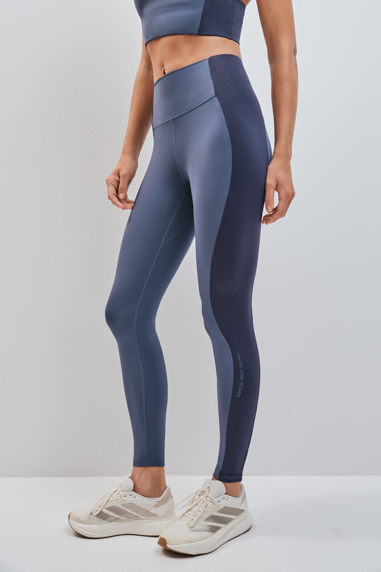Dash and Stars Leggings largos 4D STRETCH azul oscuro