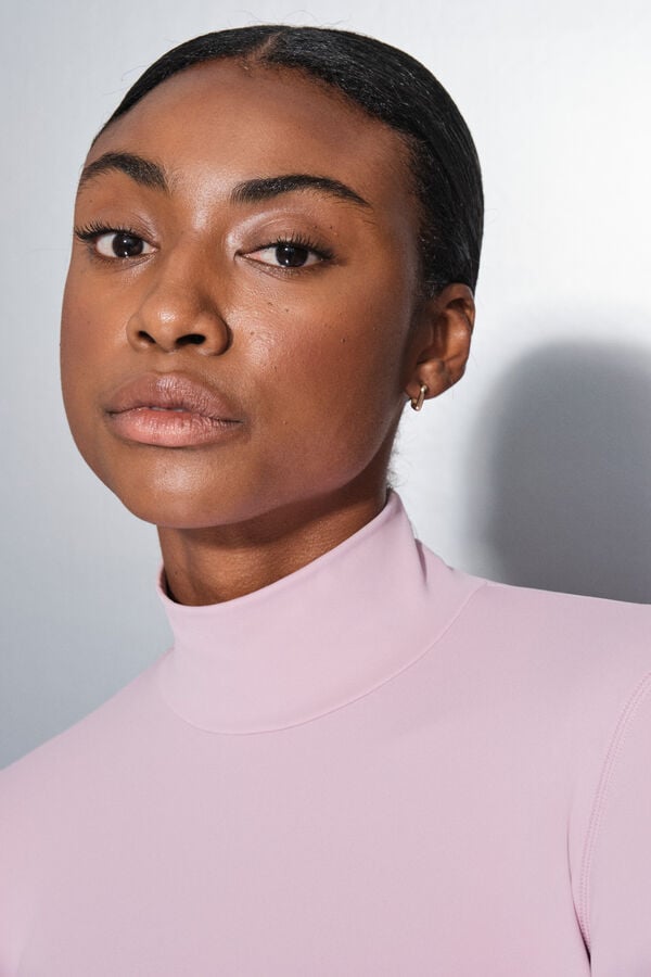 Dash and Stars Playera de manga larga rosa chicle rosa