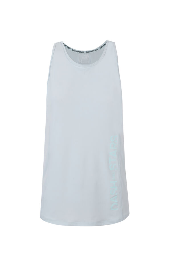 Dash and Stars Playera perforada de microfibra azul azul