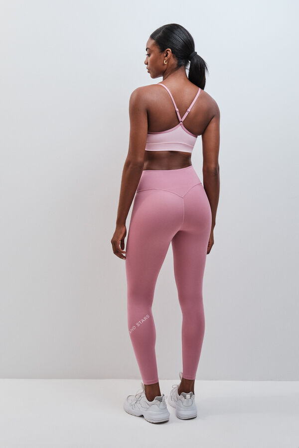 Dash and Stars Leggings largos 4D STRETCH rosa rosa