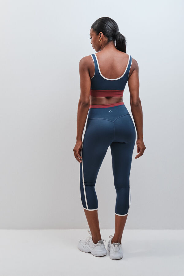 Dash and Stars Leggings crop 4D STRETCH azul oscuro azul