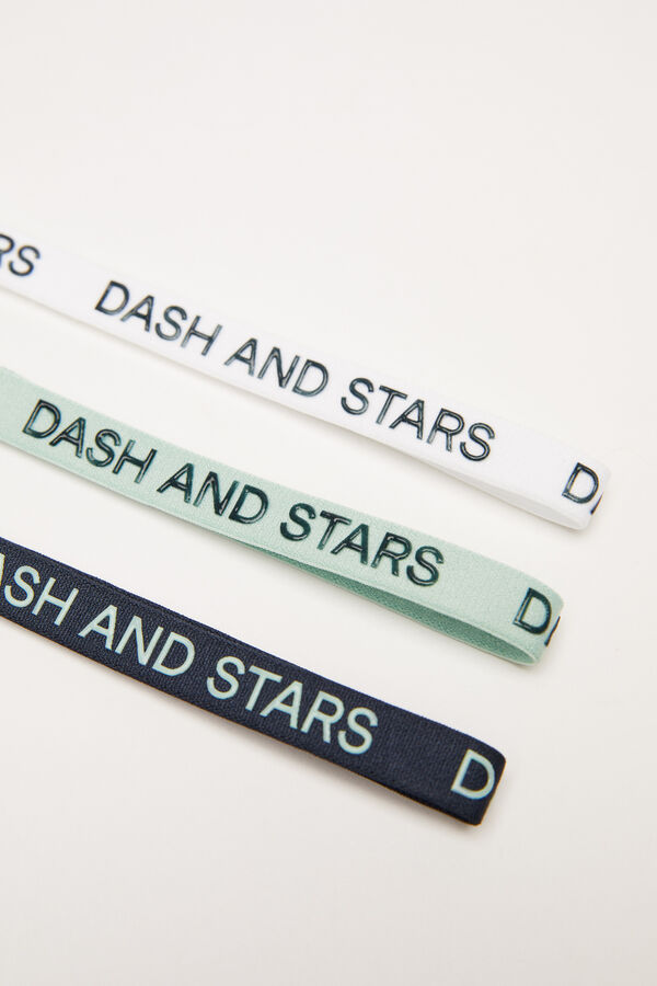 Dash and Stars Pack 3 diademas antideslizantes azul estampado