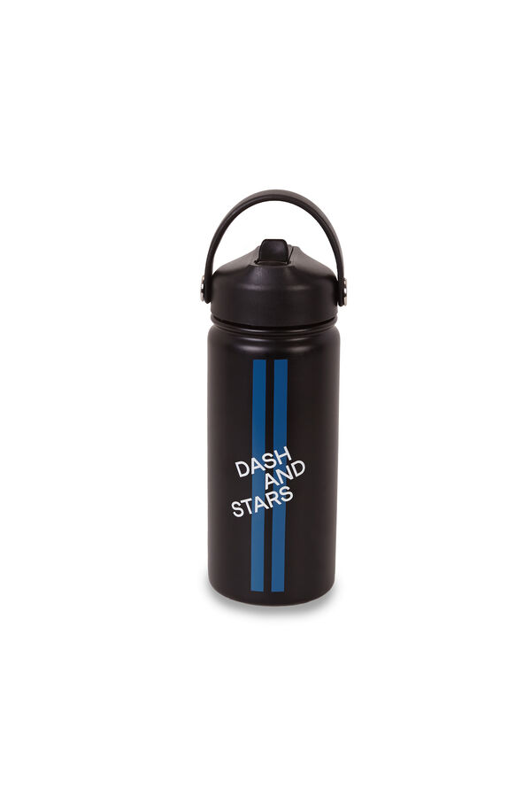 Dash and Stars Botella de acero inoxidable negra negro